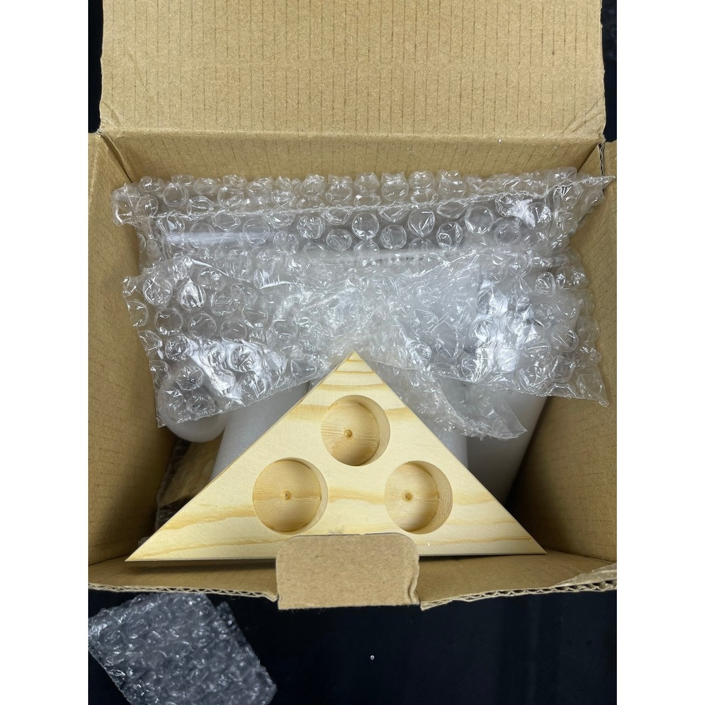 Plant Propagation Tubes 12 Pack with 4 Triangle Wooden Stands NEW